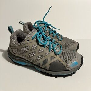 North Face Hiking Shoes. Gray and blue. Size 7.5